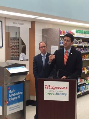House Speaker Paul Ryan joins Walgreens at the July 25, 2016 launch of drug take-back disposal program in Wisconsin