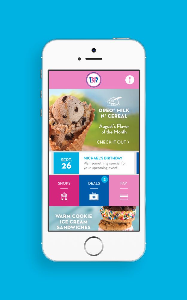 Baskin-Robbins announces launch of its new mobile app featuring special mobile offers and mobile payment