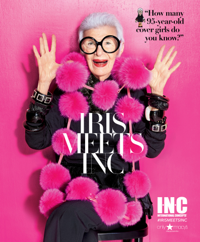 I.N.C International Concepts, exclusively at Macy’s, revealed its fall 2016 campaign, “Iris meets I.N.C” with imagery and a corresponding emoji keyboard inspired by fashion icon Iris Apfel. (Photo: Business Wire)