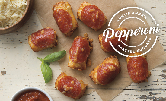 Auntie Anne’s® announces NEW Pepperoni Pretzel Nuggets available now through November 13