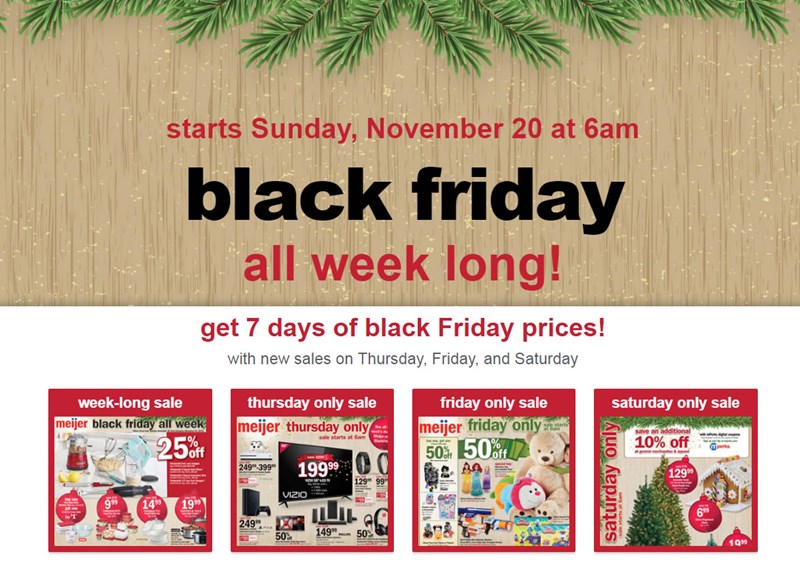 Meijer offers sneak peek at its upcoming, week-long Black Friday deals 