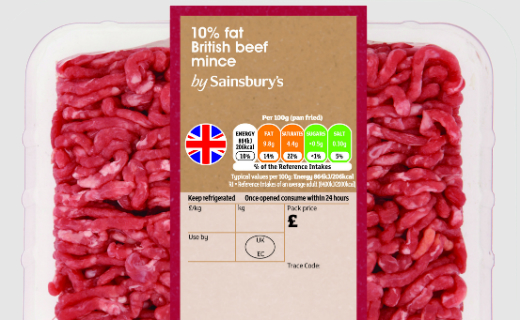Sainsbury’s reduces fat content in its beef mince by an impressive 244 tonnes a year