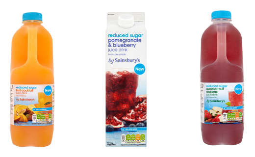 Sainsbury’s reduced sugar content in its own brand chilled juice drinks by 16.7 million teaspoons per year