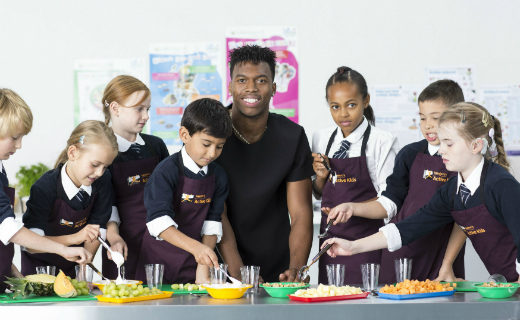 English football star Daniel Sturridge will be the face of several Sainsbury’s programmes aimed at inspiring children to take part in sport and eat a healthy diet 
