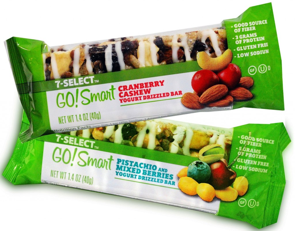 Better for you and your New Year’s health resolution, 7‑Eleven just introduced two proprietary health bars as part of its 7-Select private-brand line. Weighing in at just under 200 calories, the 7-Select Go!Smart fruit and nut bars come in two varieties – Cranberry Cashew, and Pistachio and Mixed Berries. 