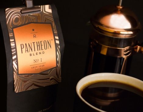 Pantheon™ Blend No. 1 is available exclusively at the Starbucks Reserve® Roastery and Tasting Room in Seattle for a limited time 