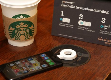 Starbucks launches Powermat wireless charging zones in ten central London Starbucks® stores  