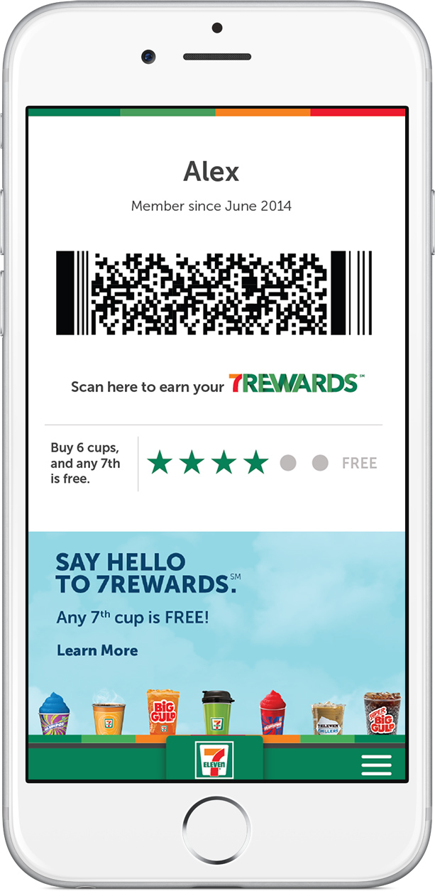 7-Eleven rewards customers with free beverage for every six cups purchased with the launch of 7Rewards on its mobile app