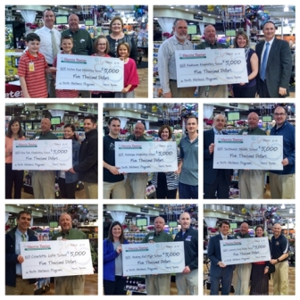 Donation: Harris Teeter presented eight Charlotte, NC schools each with a $5,000 check, for a total of $40,000 