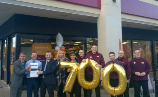 Sainsbury’s opened its 700th convenience store this week; created 25 new jobs for the community  