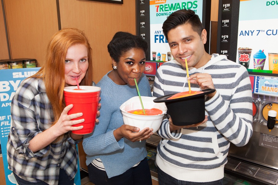 Slurpee fans are invited to bring their own, sanitary and no-larger-than-10- inches- in-diameter container to fill with their favorite Slurpee flavors this Saturday from 11 am to 7 pm at a participating 7‑Eleven store.  7‑Eleven hails the Bring Your Own Cup Day event as its kick off of the warm-weather Slurpee season.