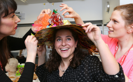 Students at Kensington and Chelsea Millinery College helped Sainsbury’s to launch its Easter egg packaging recycling scheme 