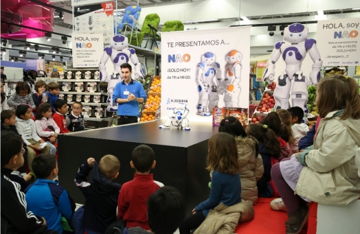 Carrefour’s robot Nao tours hypermarkets in Spain to teach children the secrets to a healthy life 