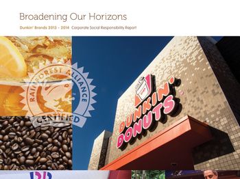 Dunkin’ Brands Group, Inc. publishes its third Corporate Social Responsibility (CSR) report - Broadening Our Horizons 