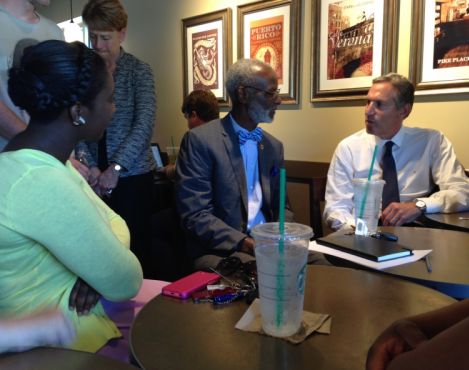 Starbucks chairman and ceo Howard Schultz visits historic Charleston church and pledges support for victims' families