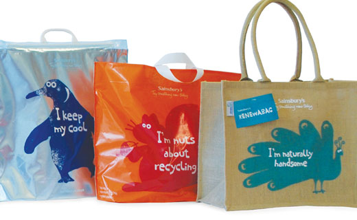 Sainsbury’s reduces the size and increased the recycled content of its single-use plastic carrier bags 