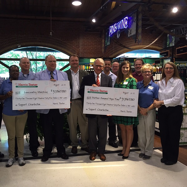 Harris Teeter donated $63,731.60 to benefit families who lost loved ones in the Mother Emanuel AME Church shooting 