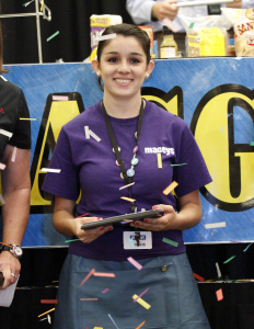 Kaylee Hudson of Macey’s Spanish Fork won the 2015 title of Utah’s Best Bagger at Utah Food Industry Association’s Annual Best Bagger Competition  
