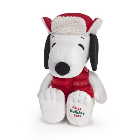 This Holiday Season, PEANUTS(R) is the word at Macy's as the retailer partners with the iconic entertainment brand in celebration of its 65th anniversary and the 50th anniversary of the holiday classic "A Charlie Brown Christmas." As part of the collaboration, a new Snoopy collectible plush will be available at stores nationwide, starting Nov. 2. (Photo: Business Wire)
