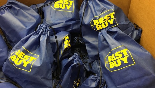 Best Buy employees filled out more than 5,000 individual care packages for military men and women deployed overseas