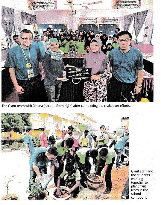 Malaysia Giant to plant trees and refurbish a whole classroom into a 21st Century Classroom
