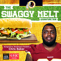 Washington Redskins Chris Baker to debut his personally designed Signature Sub Sandwich at Harris Teeter 