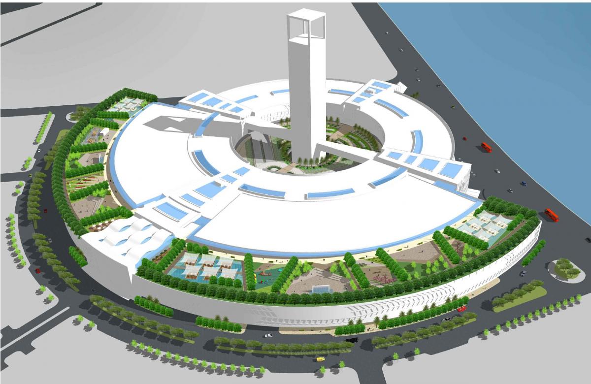 View of the Sky Park atop SM Seaside City from an architect rendering