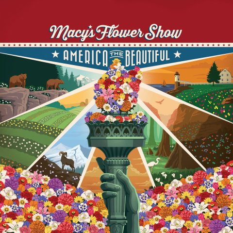 Macy's Flower Show presents America the Beautiful, a floral spectacle blooming from March 20 through April 3 in New York City, Chicago, Minneapolis, Philadelphia, and San Francisco (Photo: Business Wire)