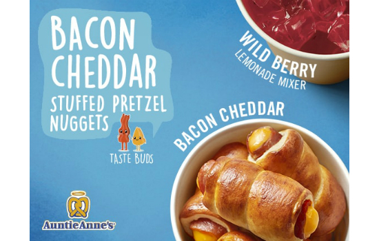 Auntie Anne’s® launches Bacon Cheddar Stuffed Pretzel Nuggets 