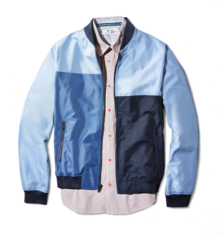 This summer, Macy’s & Ryan Seacrest launch exclusive, limited-edition collection: Ryan Seacrest Distinction Rio; Color-Blocked Windbreaker, $135; Short-Sleeved Printed Shirt, $60; at select Macy’s stores and macys.com (Photo: Business Wire)
