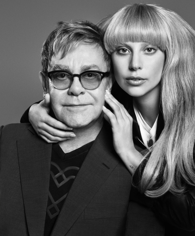 Lady Gaga and Sir Elton John partner with Macy’s on new limited-edition line, Love Bravery, available exclusively at Macy’s stores and macys.com this Spring (Photo: Business Wire)
