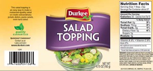 ACH Food Companies, Inc. of Memphis, TN recalls Salad Toppings 
