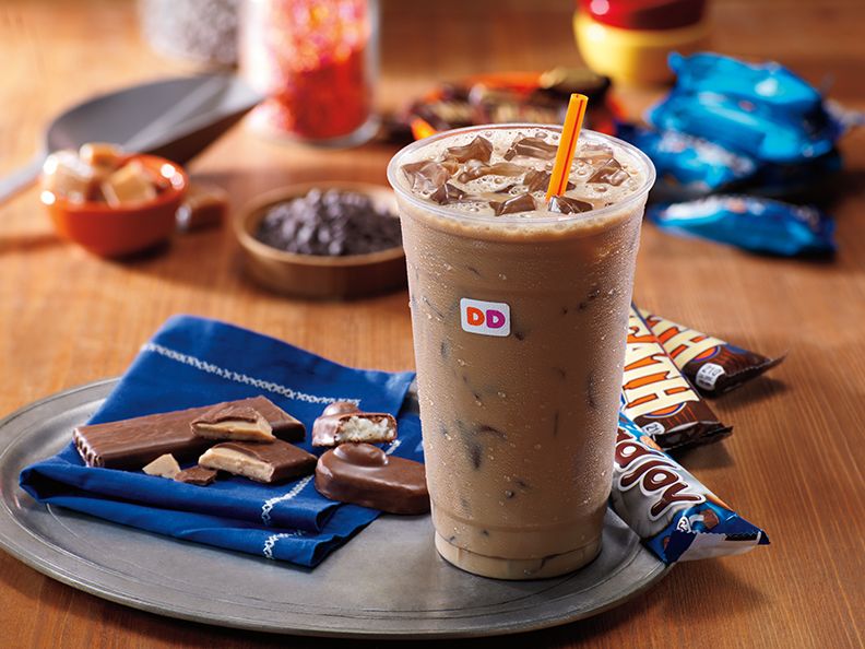 New Heath and Almond Joy iced coffee flavors at Dunkin’ Donuts 