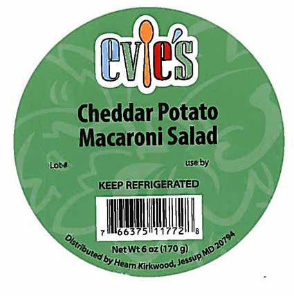 Hearn Kirkwood: Voluntary recall of “Evie’s Cheddar Potato Salad” 