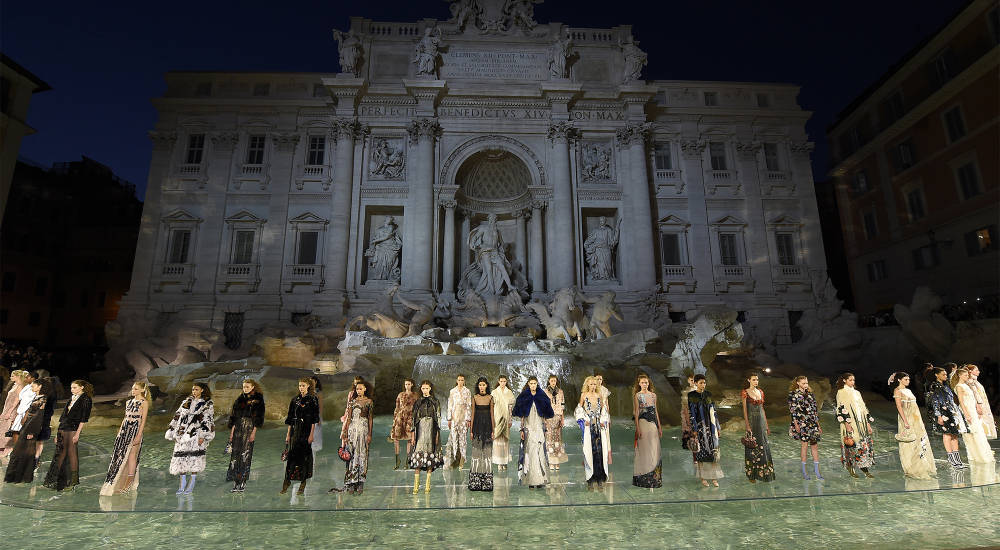 Spectacular show in Rome for Fendi's 90th anniversary 