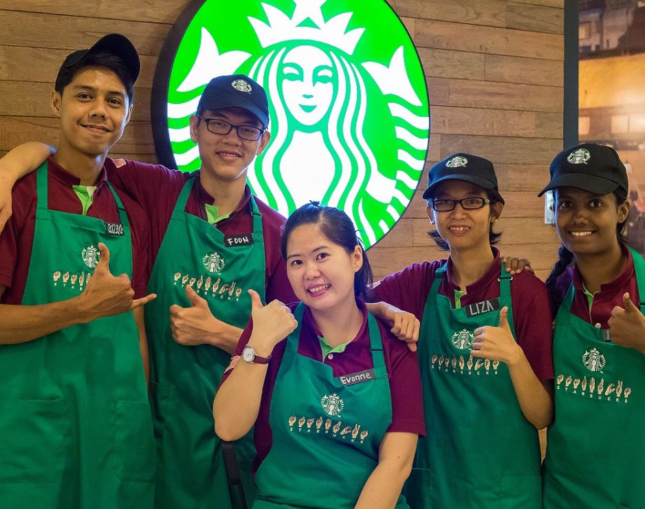 Starbucks in Kuala Lumpur partners with The Society of Interpreters for the Deaf open store to provide jobs for Deaf partners