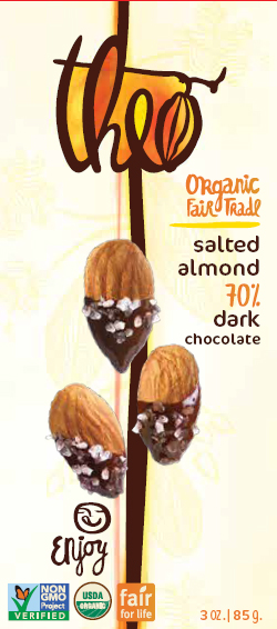Theo Chocolate of Seattle: voluntarily recall of 3 ounce Salted Almond 70% Dark Chocolate bars 