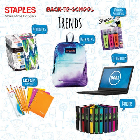 Staples features latest back-to-school trends at the lowest prices 