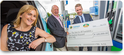 Topaz's ‘Small Change, for Big Change’ fundraising campaign raised €100,000 in aid of the Jack & Jill Children’s Foundation 