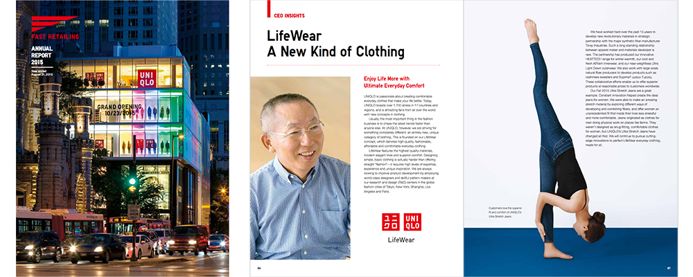 Fast Retailing's Annual Report 2015 wins Grand Award at the Annual International ARC Awards for the second consecutive year 