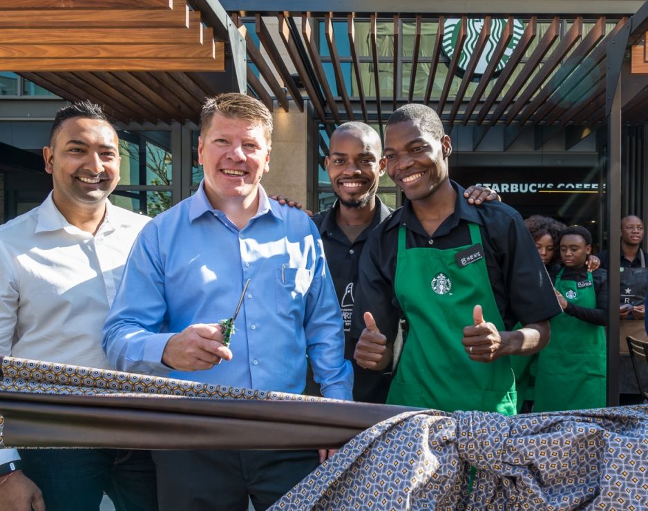 Starbucks opens its third South African store in Menlyn Maine in the city of Tshwane 