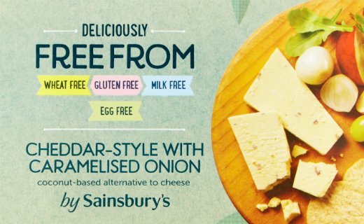 Sainsbury’s introduces milk-free coconut-based alternatives to cheese 