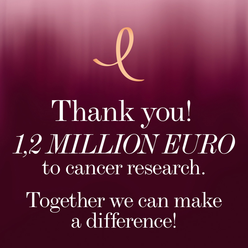 Lindex together with its customers raised a total of 1,2 million euro for the fight against breast cancer 