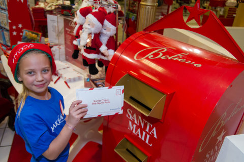 Macy’s brings back its cherished letter writing program the 9th annual Believe campaign to benefit Make-A-Wish