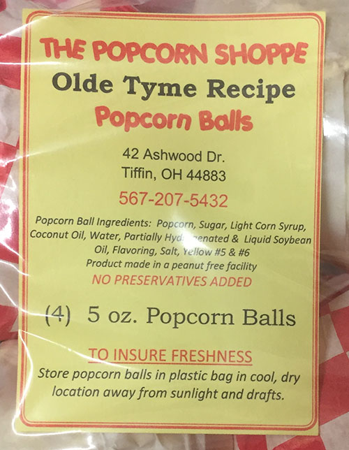 Product recall: Olde Tyme Recipe Popcorn Balls, Edwards Orchard Popcorn Balls and Edwards Orchard West Popcorn Balls due to undeclared allergen 